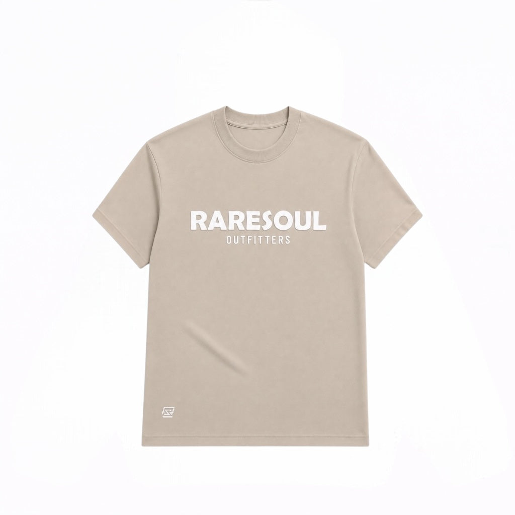 Born To Stand Out Essential Tee (Sand/ White Puff)