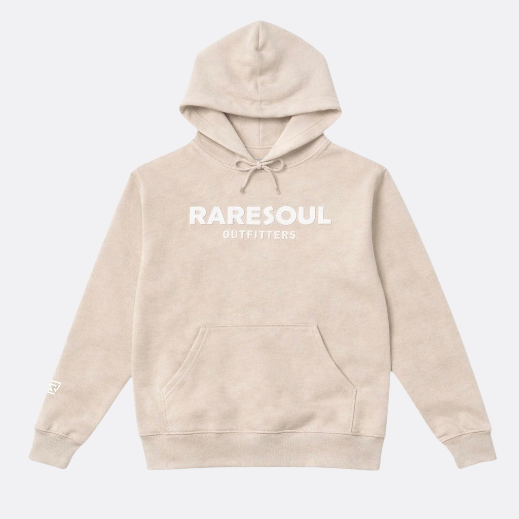 Born To Stand Out Essential Hoodie (Sandstone/ White Puff)