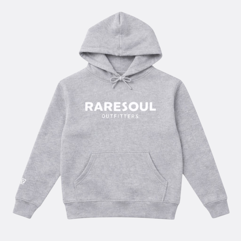 Born To Stand Out Essential Hoodie (Cool Gray/ White Puff)