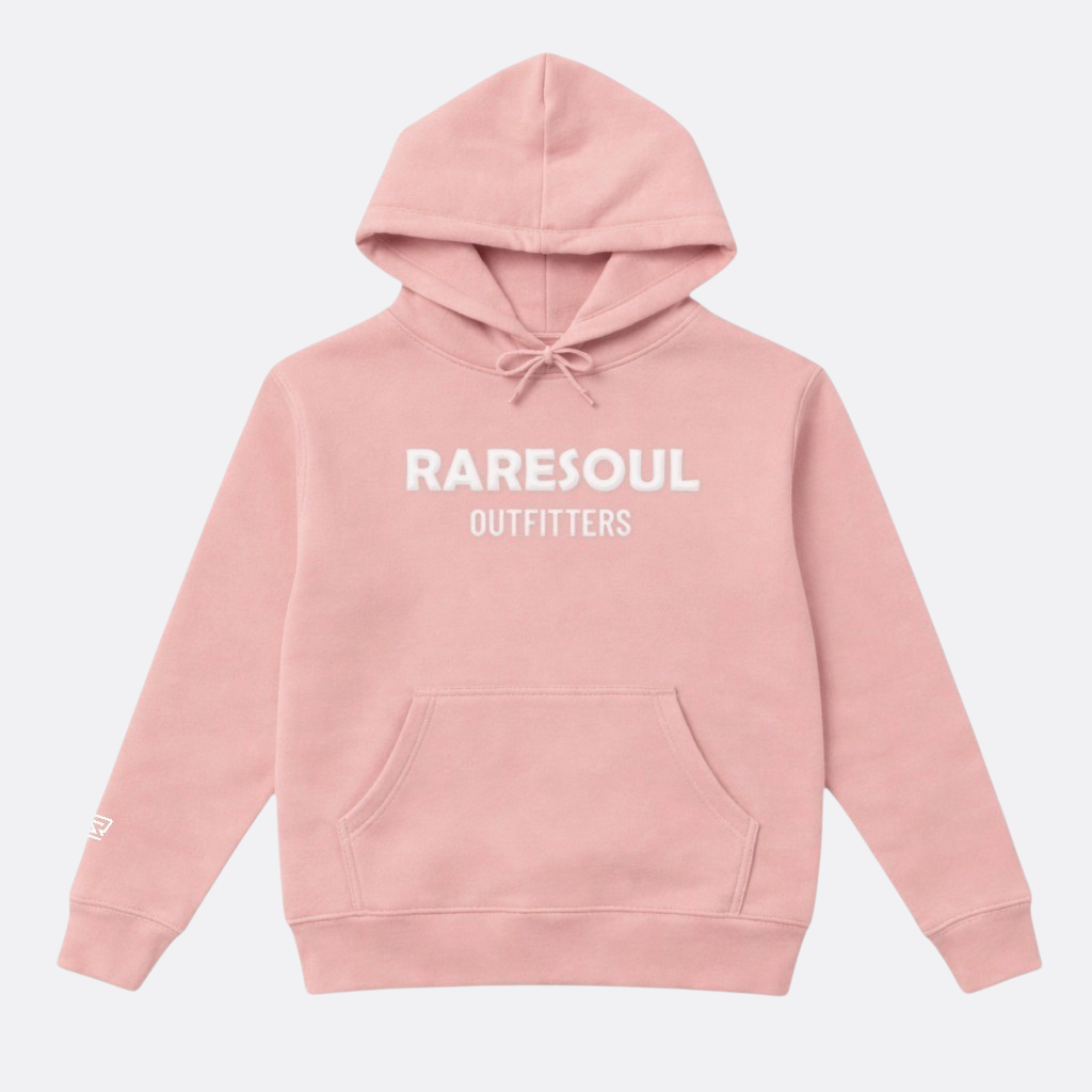 Born To Stand Out Essential Hoodie (Blush Pink/ White Puff)